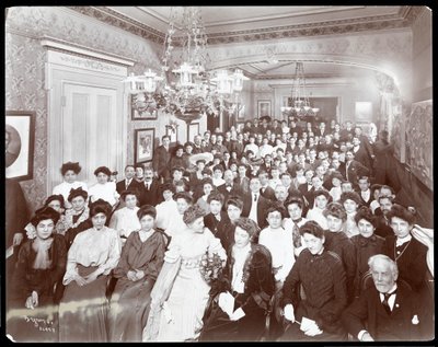 View of a Crowd in a Room at the People